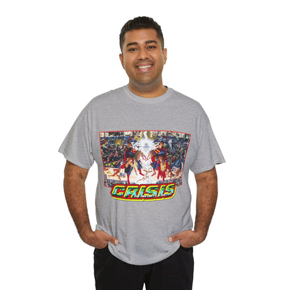 Crisis on Infinite Earths T-Shirt - Alex Ross & George Perez Art - Superman, Wonder Woman, Supergirl, Flash, Monitor, Anti-Monitor - DC Comics