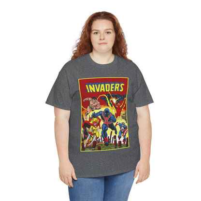 Invaders T-Shirt - Captain America, Human Torch, Namor, Spitfire - World War II Soldiers - Golden Age Heroes - Marvel Comics