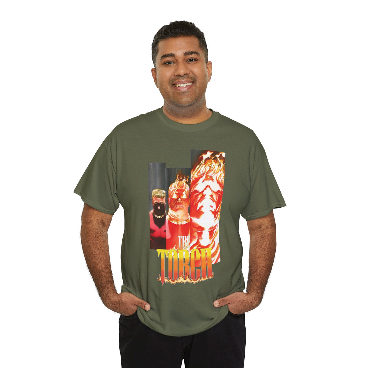 The Torch T-Shirt - Alex Ross Art - Jim Hammond - Golden Age Member of the Invaders - Marvel Comics