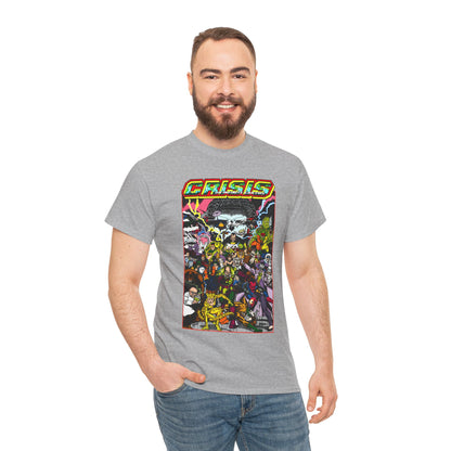 Crisis on Infinite Earths T-Shirt - DC Comics - George Perez Art - Joker, Lex Luthor, Cheetah, Solomon Grundy, Black Adam, Deathstroke, Validus - #9 Cover - DC Comics