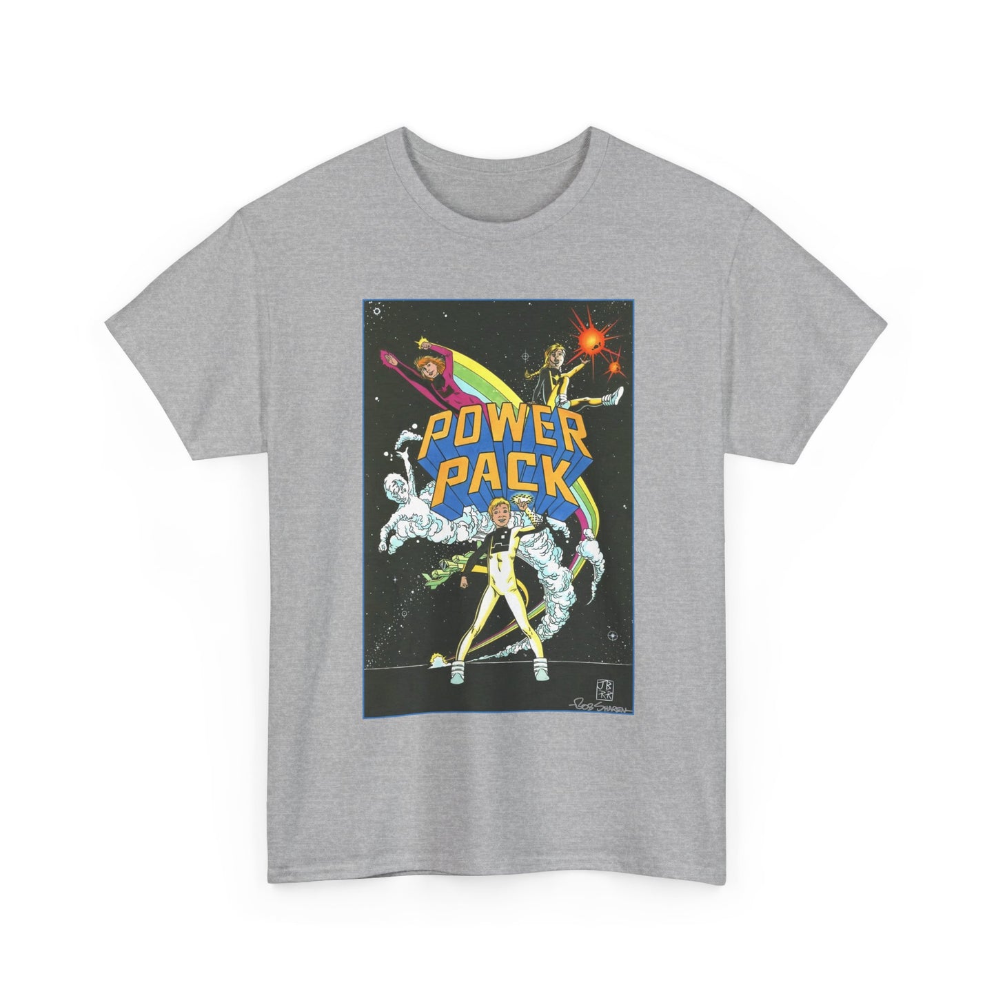 Power Pack T-Shirt - June Brigman, Roy Richardson, Bob Share Art - Ad Recreation - Marvel Comics