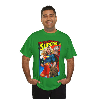 Supergirl & Krypto T-Shirt - Dan Mora Art - Upcoming 2026 Movie with Milly Alcock - DC Comics