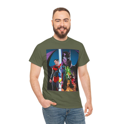 Kingdom Come T-Shirt - Dan Mora Art - Batman/Superman World's Finest Cover - Superman, Batman, Wonder Woman, Green Lantern, Robin, Flash - DC Comics