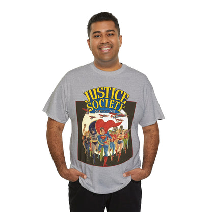 Justice Society of America T-Shirt - Superman, Wonder Woman, Black Canary, Green Lantern, Batman, Plastic Man, Flash - DC Comics