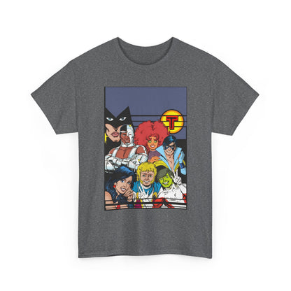 New Teen Titans T-Shirt - George Perez Painted Art - Nightwing, Wonder Girl, Raven, Jericho, Cyborg, Starfire, Changeling - DC Comics