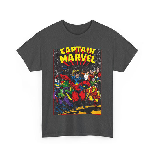 Captain Marvel T-Shirt - Marvel Comics - Jim Starlin Art - Mar-Vell - Kree - Cosmic Hero