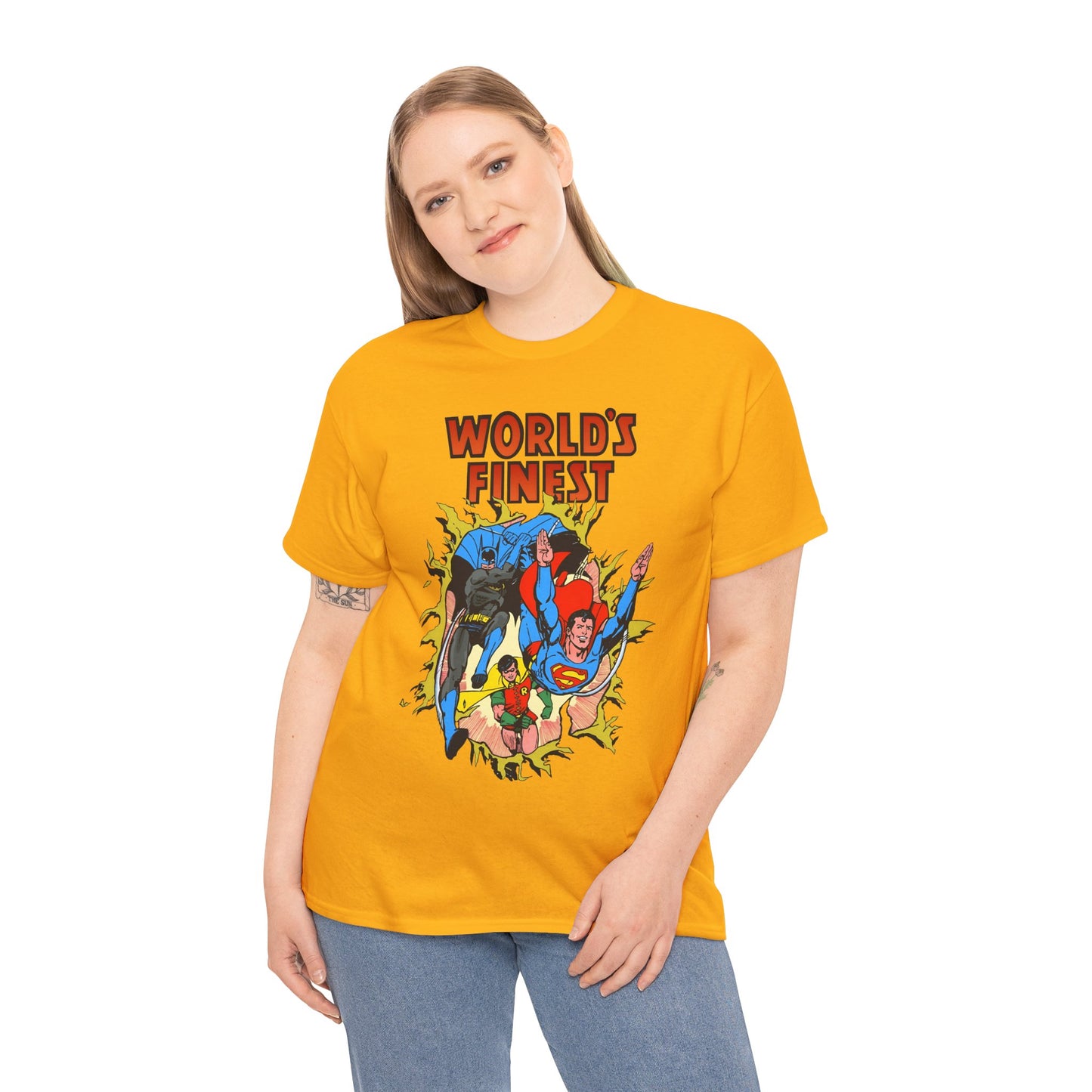 World's Finest T-Shirt - George Perez Art - Superman, Batman, Robin - DC Comics