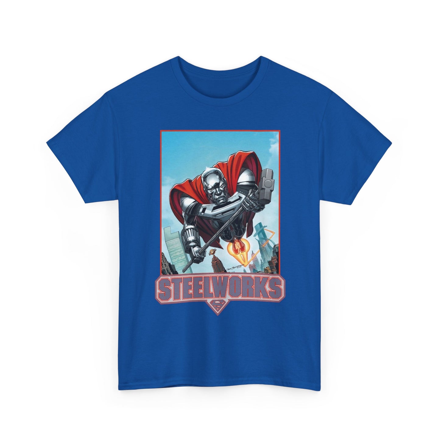 Steelworks T-Shirt - Jon Bogdanove Art - John Henry Irons - Superman Family - DC Comics