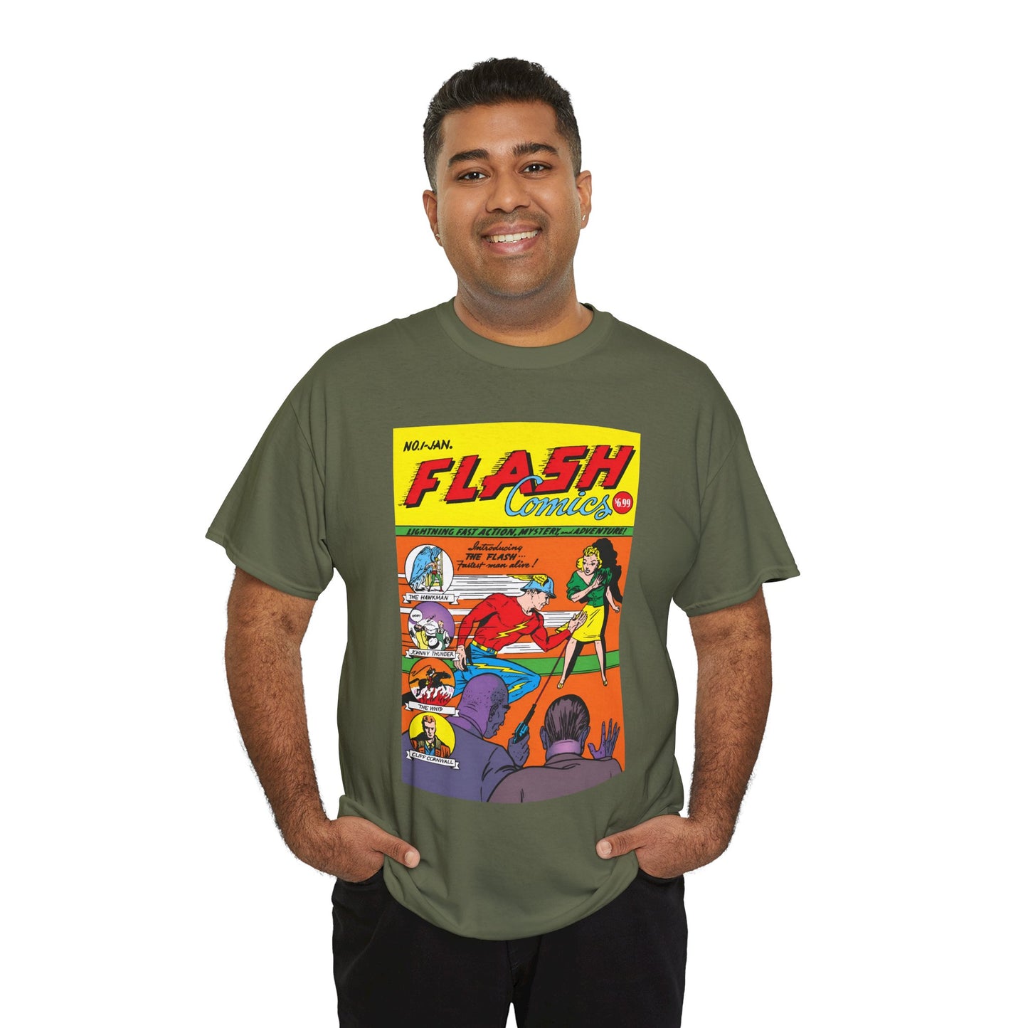 Flash Comics #1 T-Shirt - Jay Garrick, Golden Age Flash - JSA Member - DC Comics