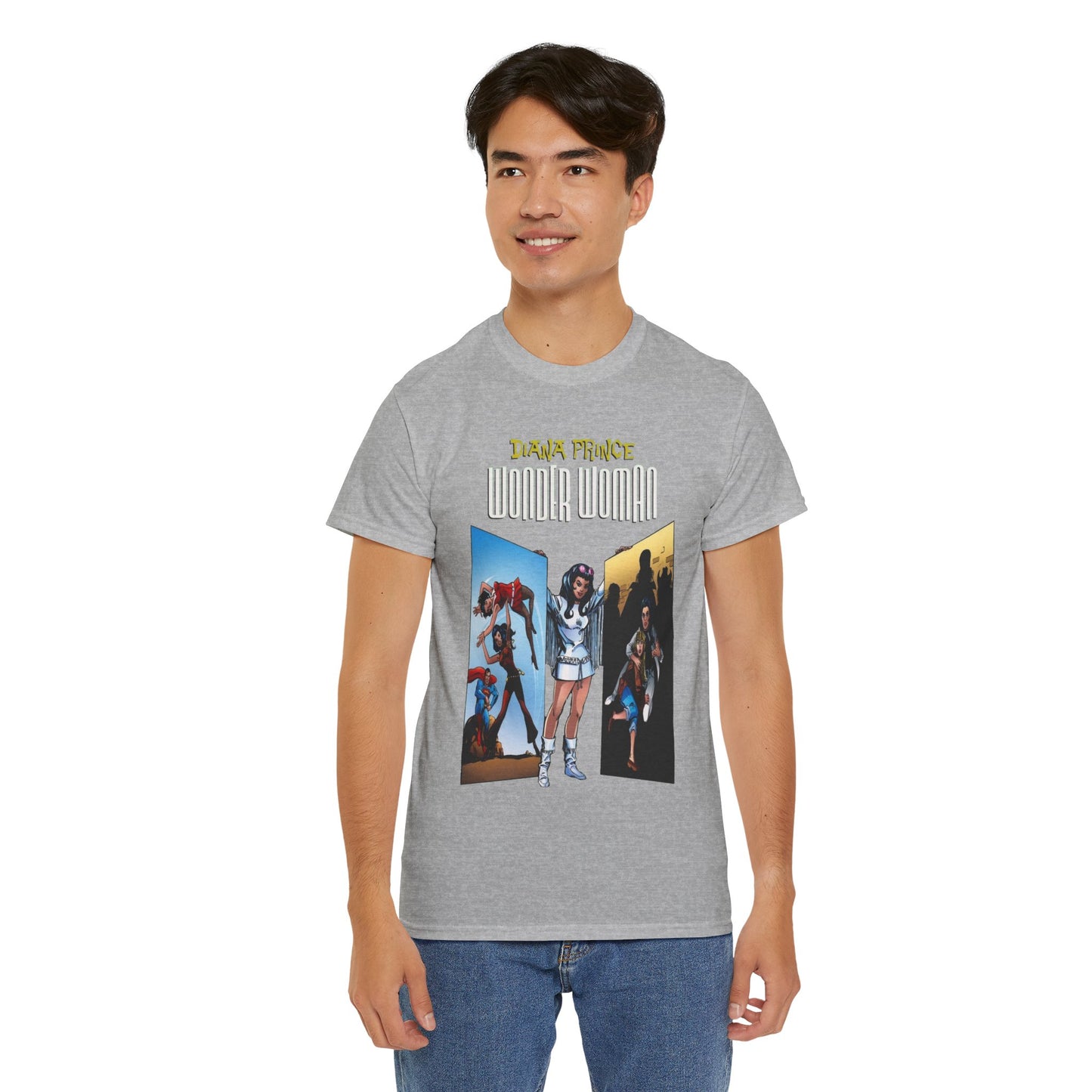 Diana Prince Wonder Woman  T-Shirt - 1970s White Suit Years - Bronze Age DC Comics