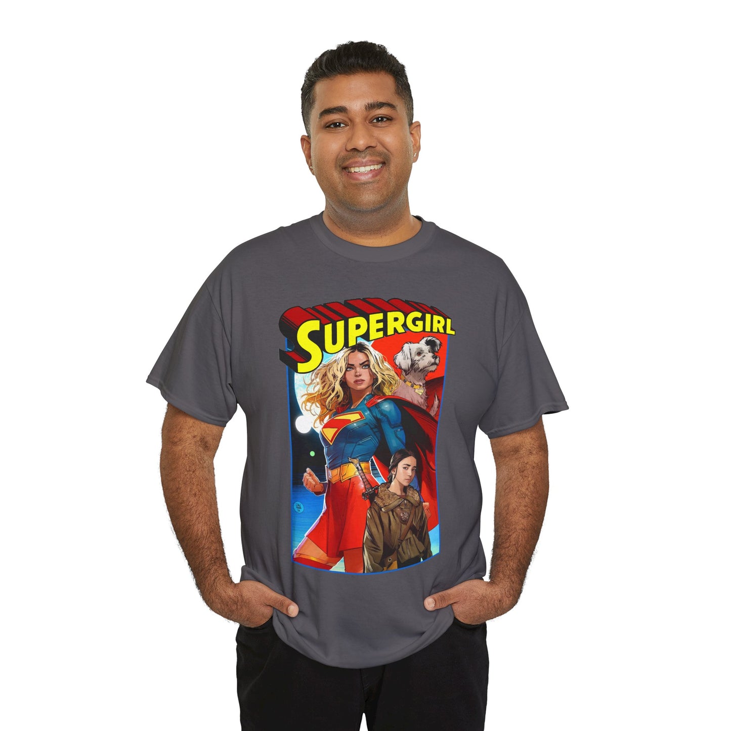 Supergirl & Krypto T-Shirt - Dan Mora Art - Upcoming 2026 Movie with Milly Alcock - DC Comics