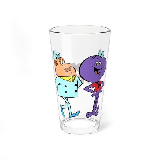 Squiddly Diddly Pint Glass, 16oz - Hanna-Barbera Cartoon 1960s TV - Bubbleland, Chief Winchley - Musical Squid