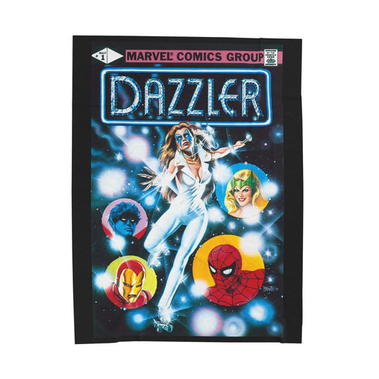 Dazzler Velveteen Plush Blanket 60x80" - Bob Larkin #1 Cover Art - Alison Blaire - Mutant Pop Star - Marvel Comics - Uncanny X-Men Link