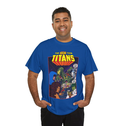 New Teen Titans T-Shirt - George Perez Art - 1980s DC Digest Artwork - Raven, Cyborg, Changeling, Starfire - DC Comics