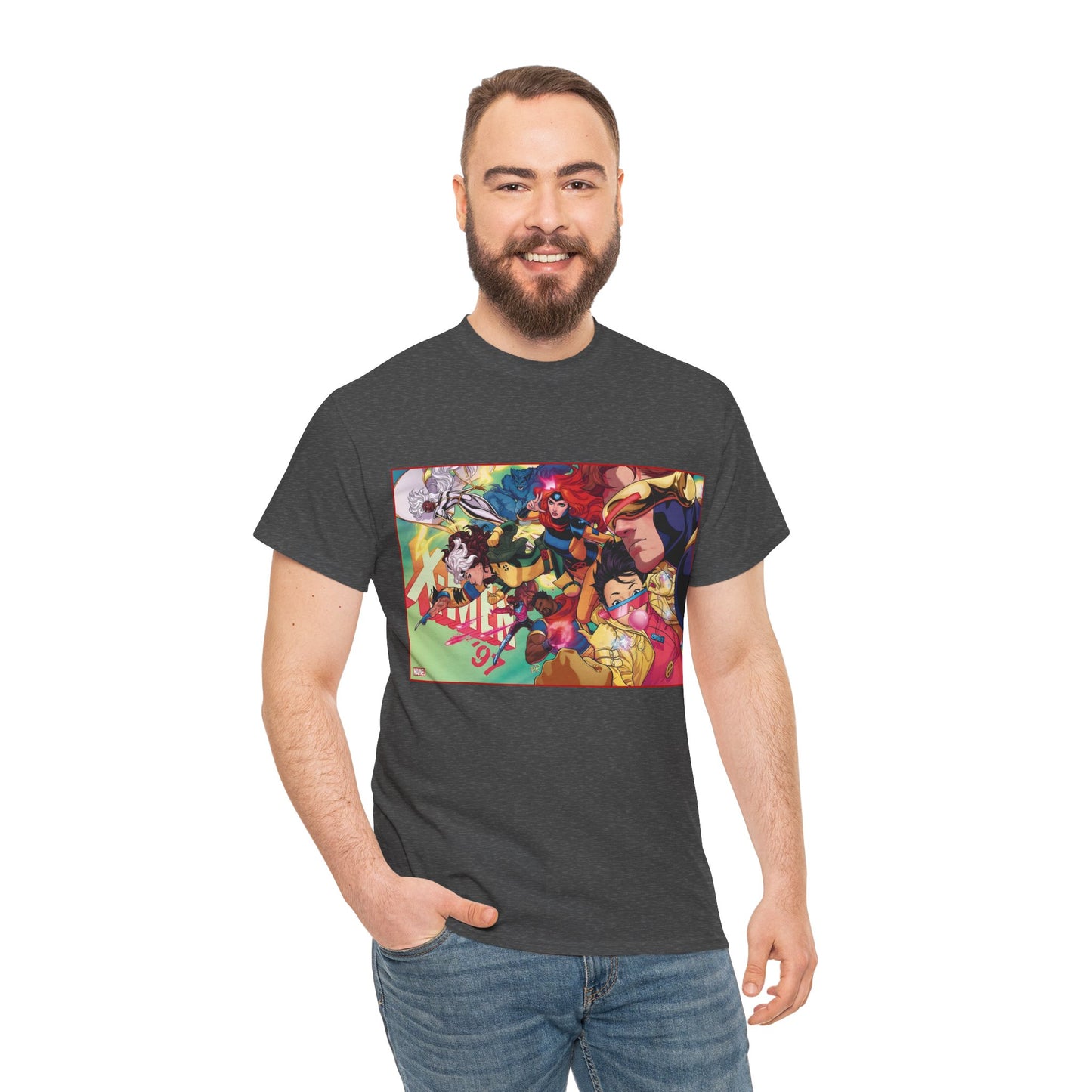 X-Men '97 T-Shirt - Russell Dauterman Art - Cyclops, Jean Grey, Rogue, Storm, Jubilee, Beast, Gambit, Bishop, Wolverine - Marvel Comics