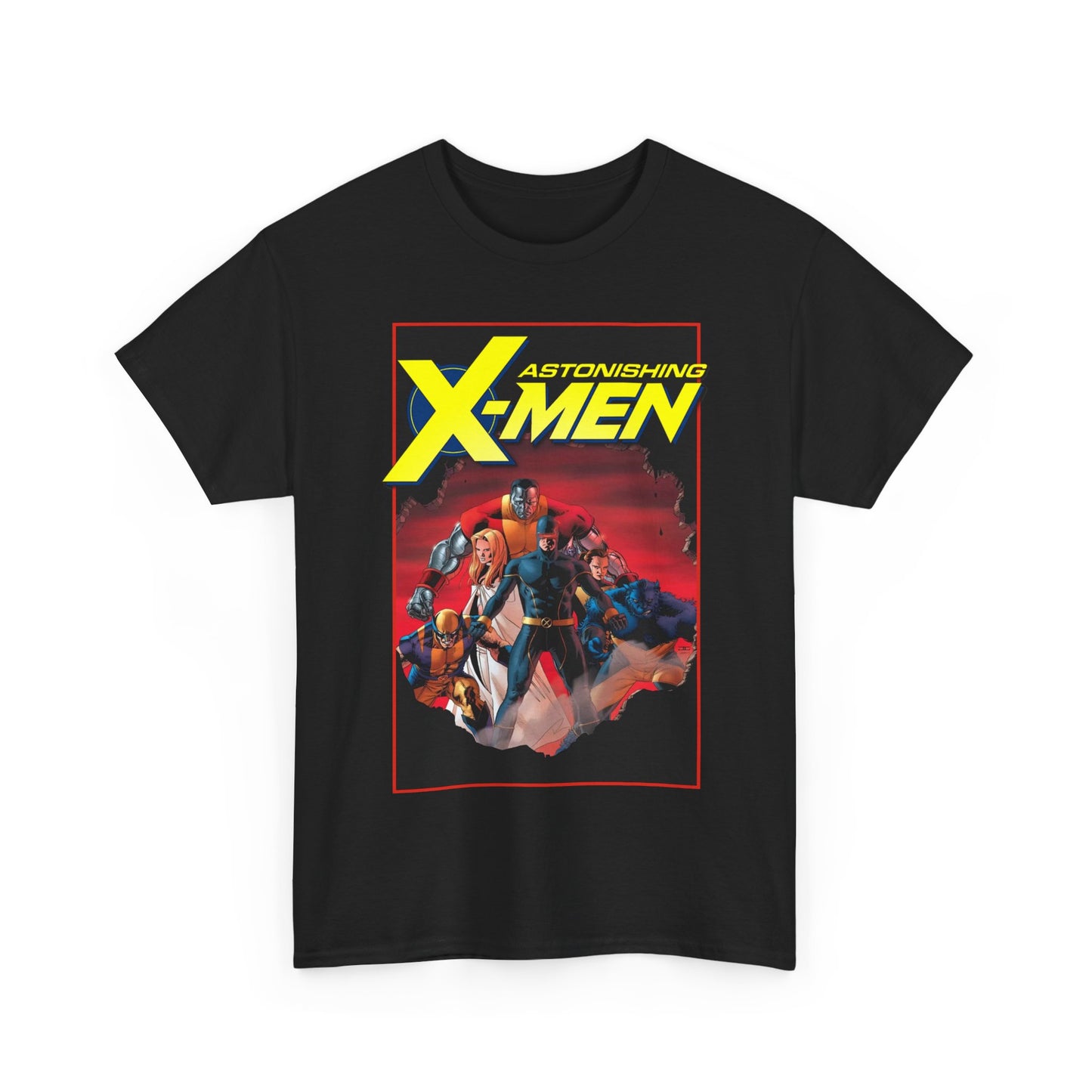 Astonishing X-Men T-Shirt - John Cassady Art - Cyclops, Beast, Wolverine, Colossus, Emma Frost - Marvel Comics