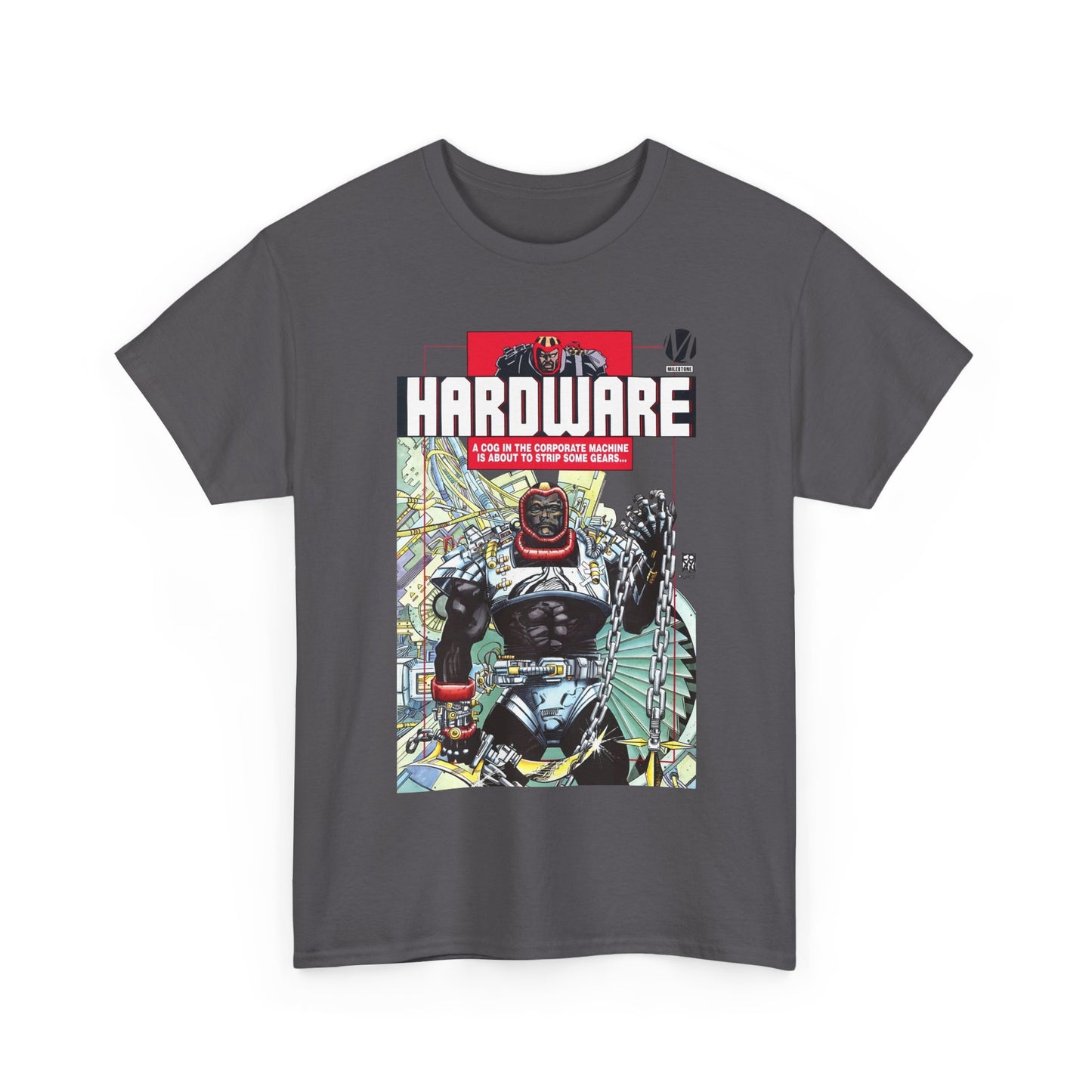 Hardware T-Shirt - Denys Cowan Art - Curtis Metcalf Vs Edwin Alva - Milestone Media - DC Comics