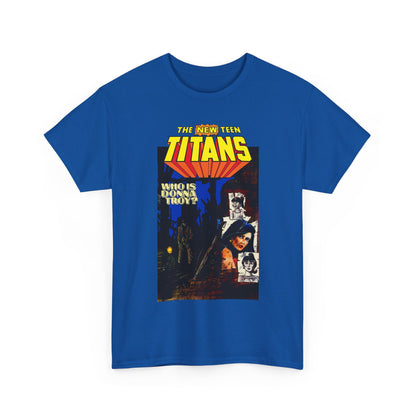New Teen Titans T-Shirt - Classic George Perez Art - Who is Donna Troy? - Iconic Story and Cover - Robin/Dick Grayson - Popular DC Comics 1980s Series