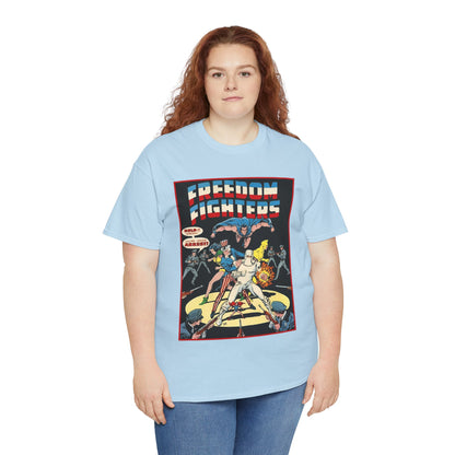 Freedom Fighters T-Shirt - 70s Series - Uncle Sam, The Ray, Phantom Lady, Doll Man, Black Condor, Human Bomb - DC Comics
