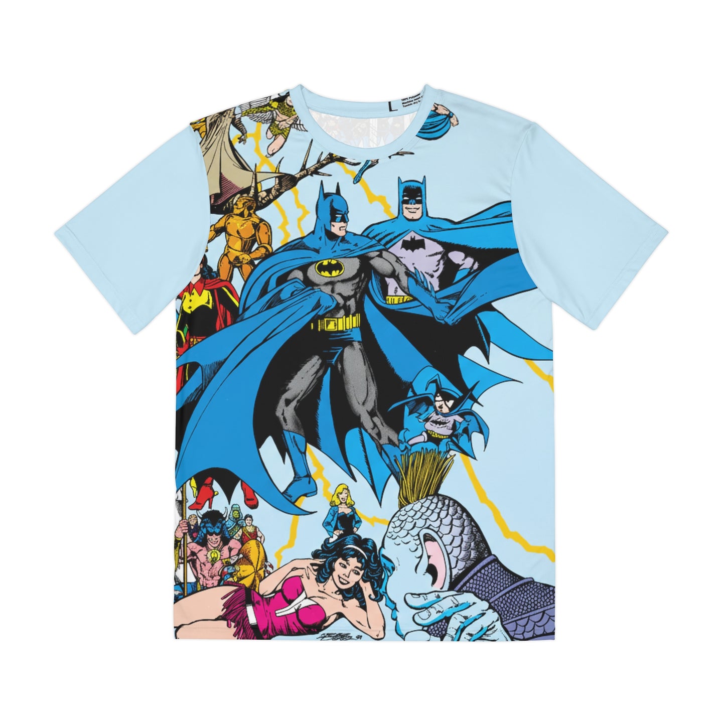DC Comics Who's Who #2 Polyester Tee (All-Over Print) - George Perez Art - Batman
