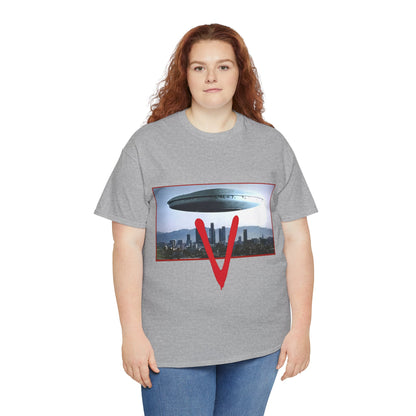 V T-Shirt - The Visitors Mothership - Popular NBC Sci-Fi TV Series from the 1980s