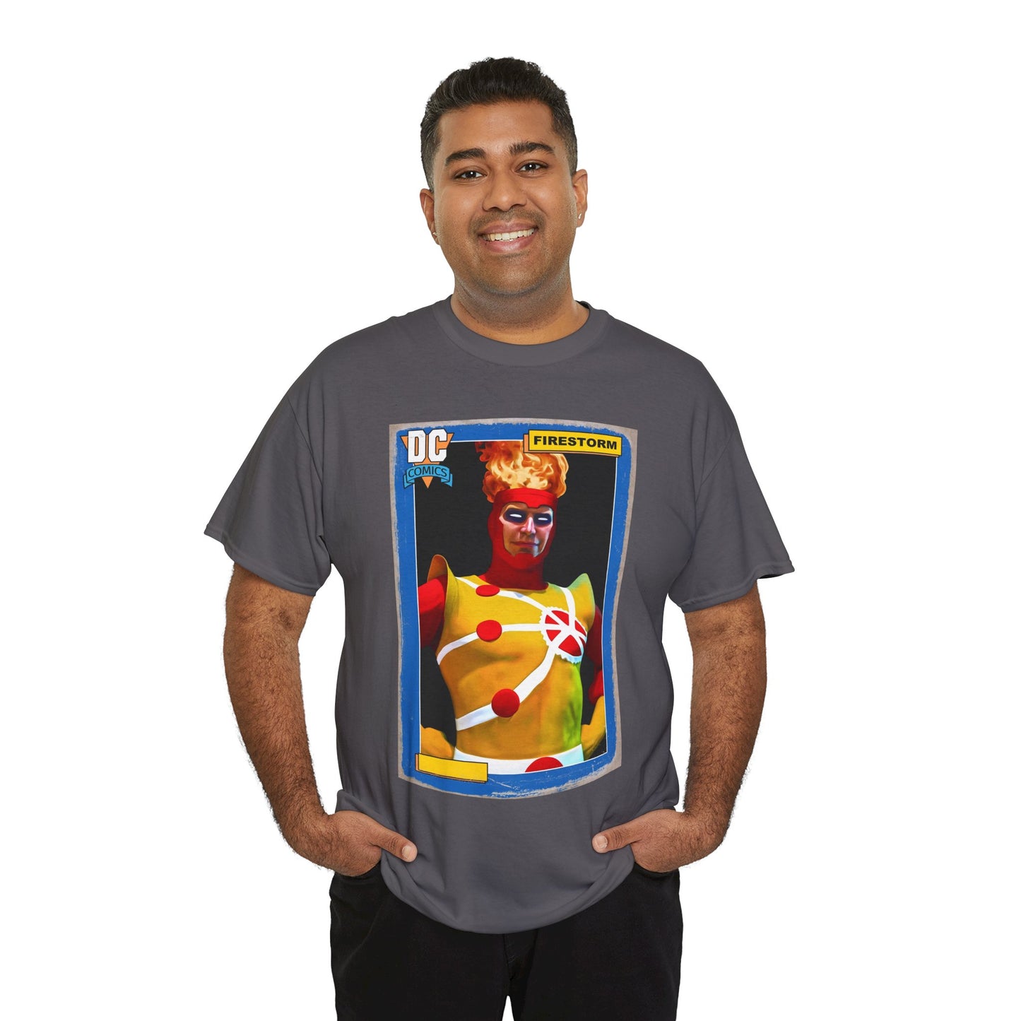 Firestorm T-Shirt - Mark Spears Art - DC Universe Trading Card Homage - Ronnie Raymond - DC Comics