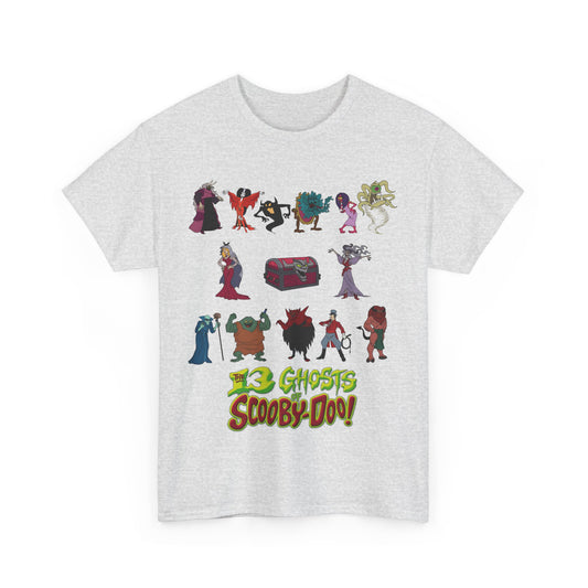 13 Ghosts of Scooby-Doo T-Shirt - Hanna-Barbera Saturday Morning Cartoon - Chest of Demons - Maldor, Queen Morbidia, Reflector Specter