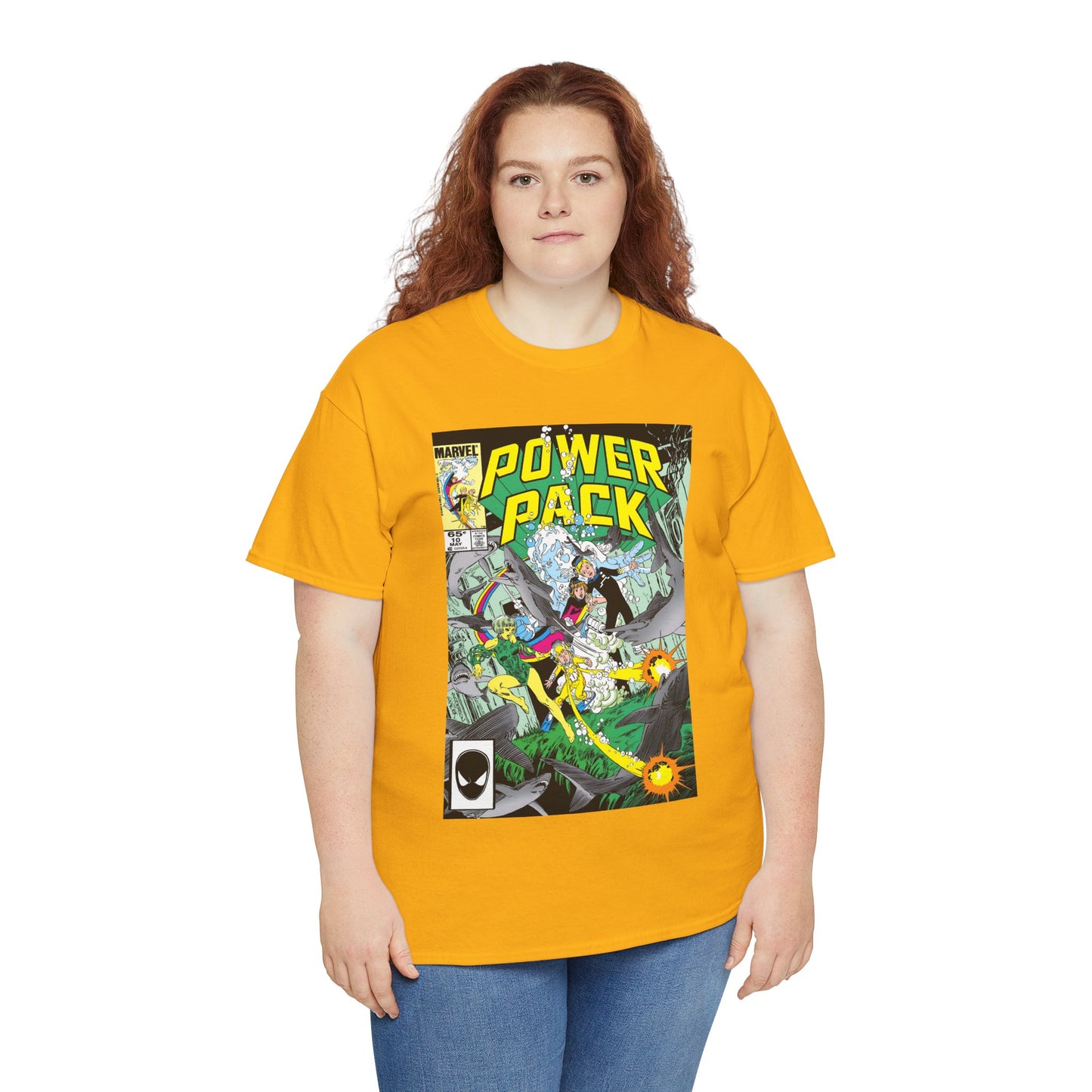 Power Pack #10 T-Shirt - With Marrina from Alpha Flight - Marvel Comics