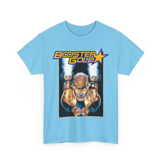 Booster Gold T-Shirt - Dan Jurgens Art - Batman & Robin in His Gauntlets - DC Comics
