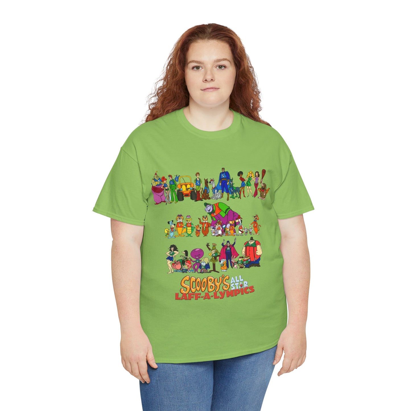 Scooby's All-Star Laff-A-Lympics T-Shirt - Hanna-Barbera Cartoon - Speed Buggy, Yogi Bear, Grape Ape, Scooby Dum, Shaggy, Wally Gator