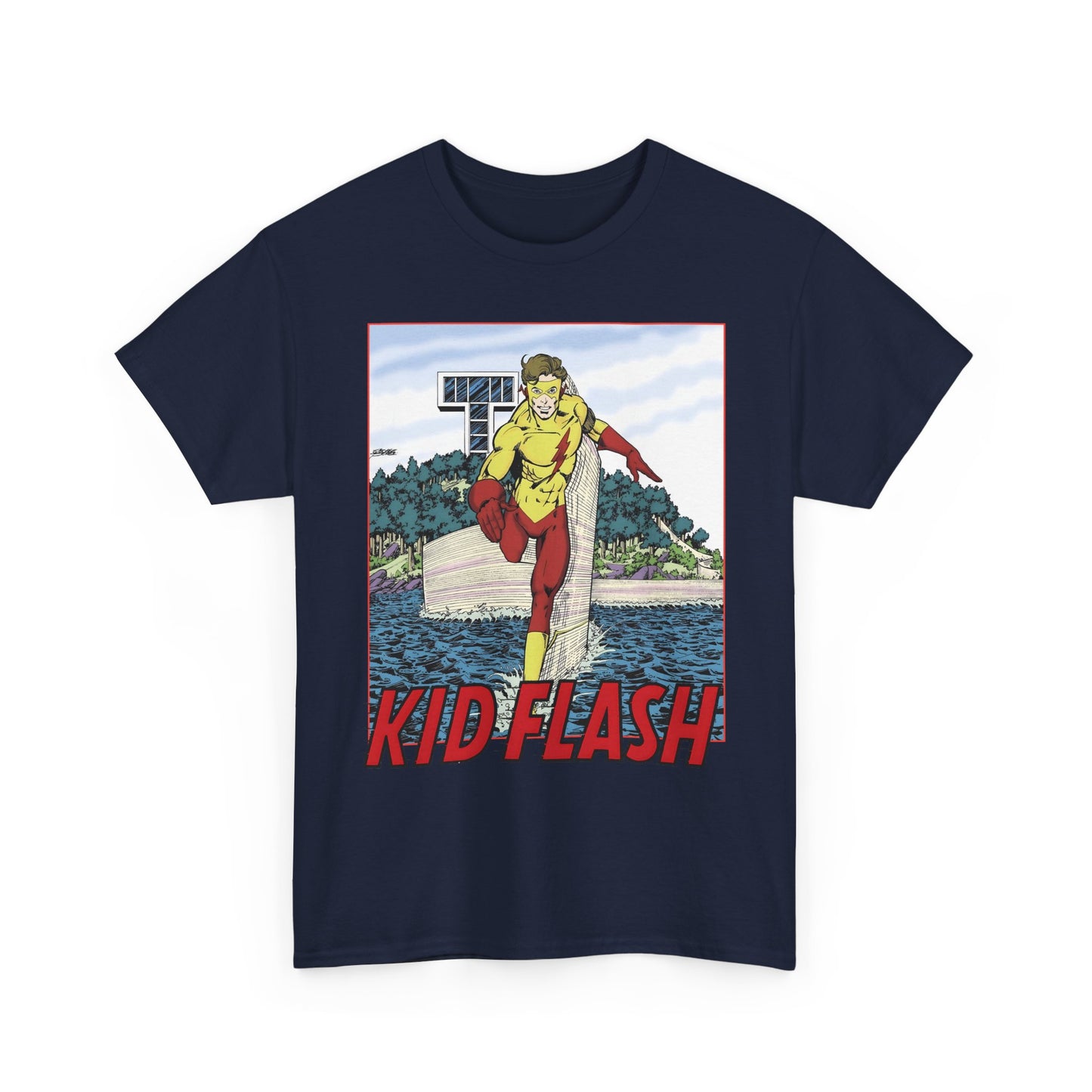 Kid Flash T-Shirt - George Perez Art - Wally West - New Teen Titans Member - Titans Tower - Future Flash - DC Comics