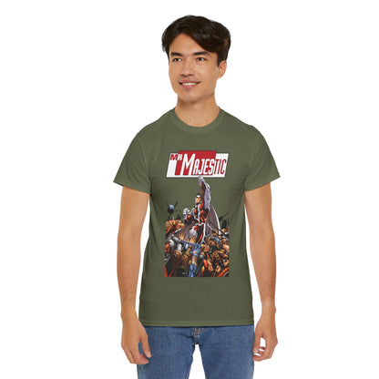 Mr. Majestic T-Shirt - Ed McGuiness Art - Flying Above His Attackers - DC/Wildstorm Comics