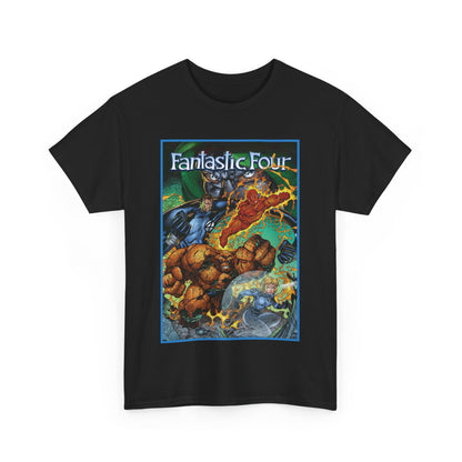 Fantastic Four T-Shirt - Jim Lee Art - The Thing, Human Torch, Reed Richards, Invisible Woman - Marvel Comics - Heroes Reborn