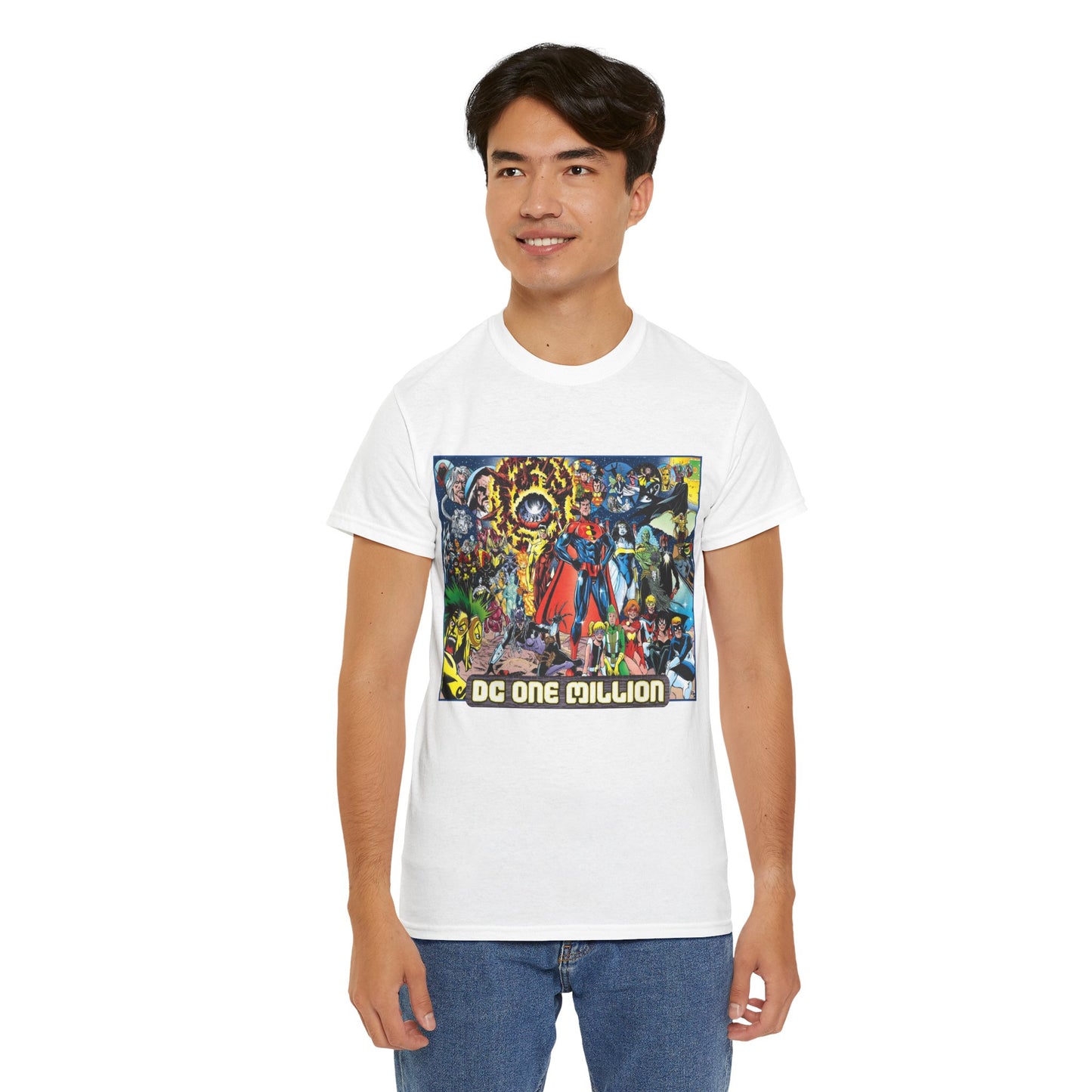 DC One Million T-Shirt - Phil Jimenez Art - Future Versions of Superman, Batman, Wonder Woman, Green Lantern, Flash - DC Comics