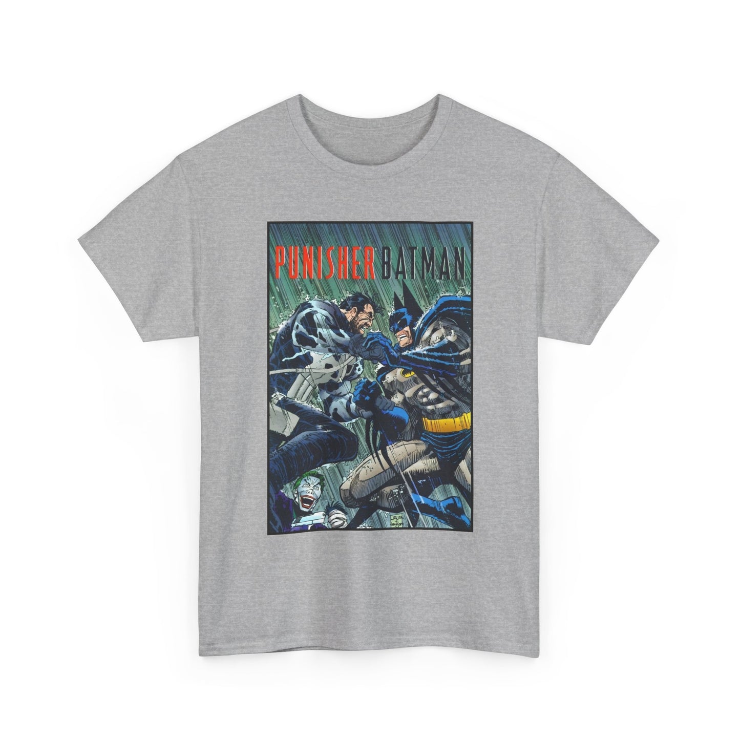 Punisher/Batman T-Shirt - John Romita Jr Art - Deadly Knights, Joker - DC Comics/Marvel Comics