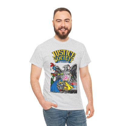 Justice Society T-Shirt - George Perez Art - Dr Fate, Atom, Spectre, Wonder Woman, Flash, Batman, Superman, Hawkman - JSA - DC Comics