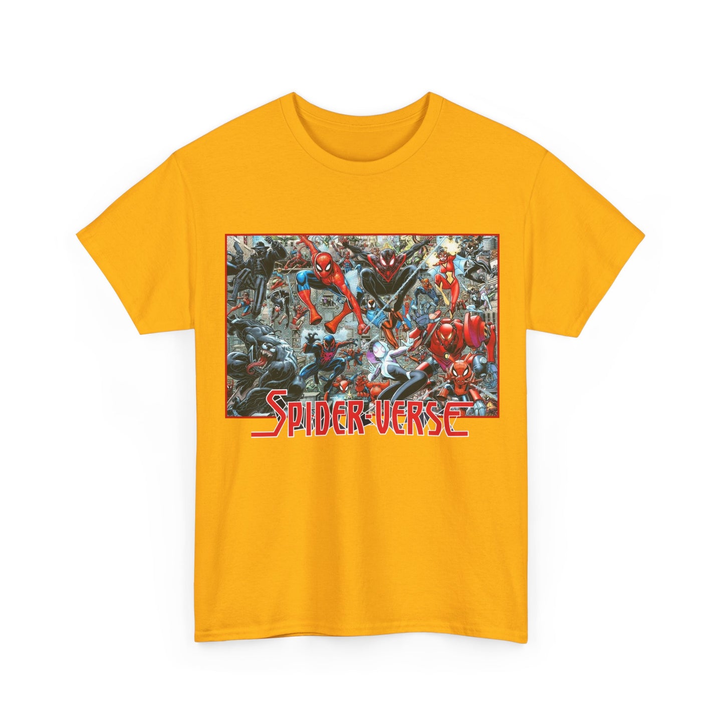Spider-Verse T-Shirt - Arthur Adams Art - Spider-Man, Venom, Spider-Man 2099, Miles Morales, Spider-Woman - Marvel Comics