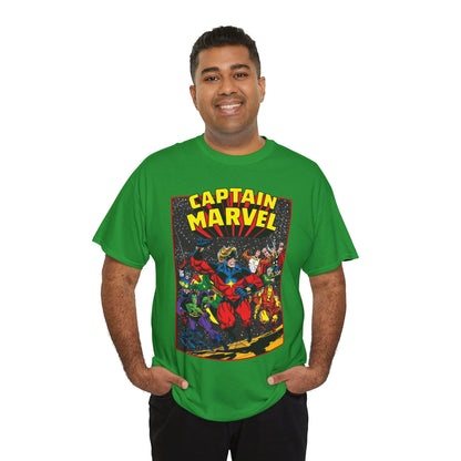 Captain Marvel T-Shirt - Marvel Comics - Jim Starlin Art - Mar-Vell - Kree - Cosmic Hero