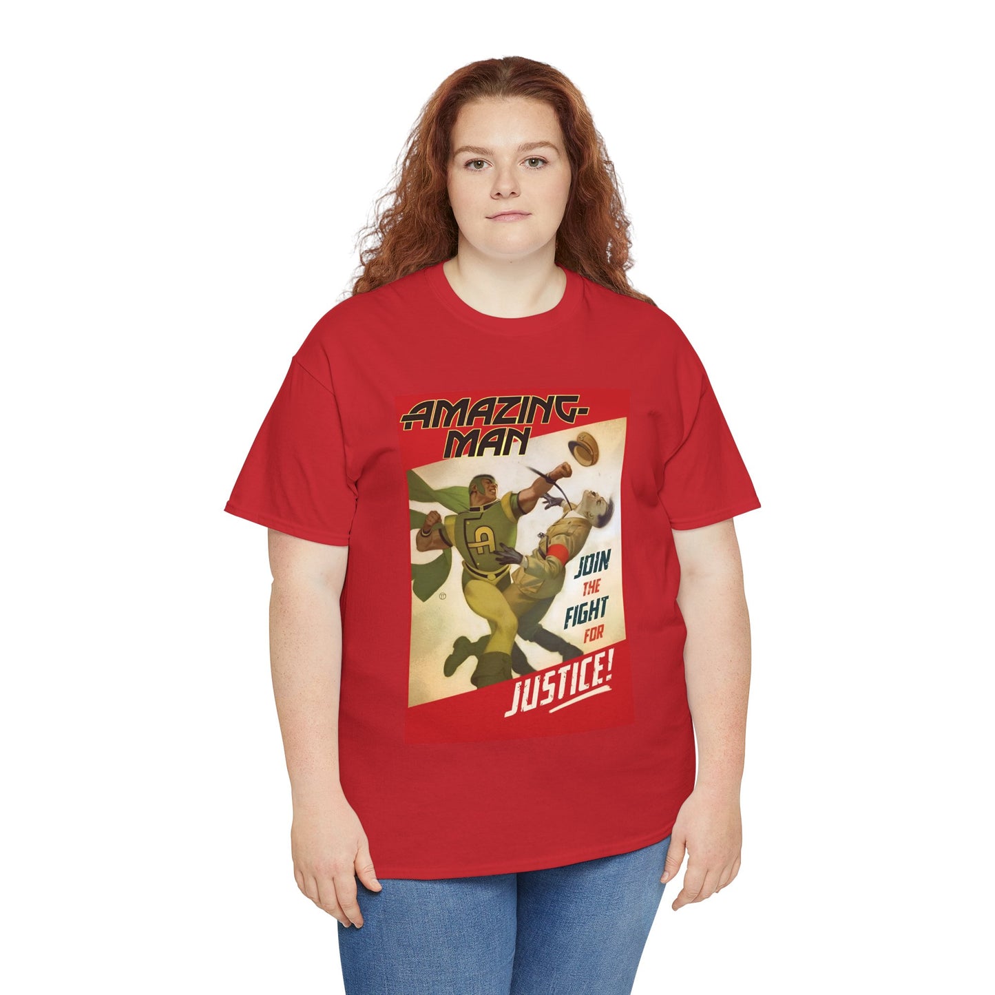 Amazing Man T-Shirt - All-Star Squadron - Join the Fight for Justice - DC Comics