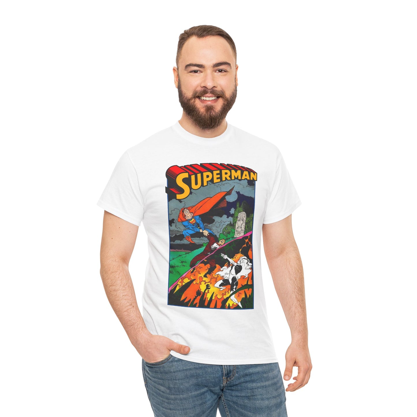 Superman T-Shirt - Mike Mignola Art - Vs Silver Banshee - DC Comics