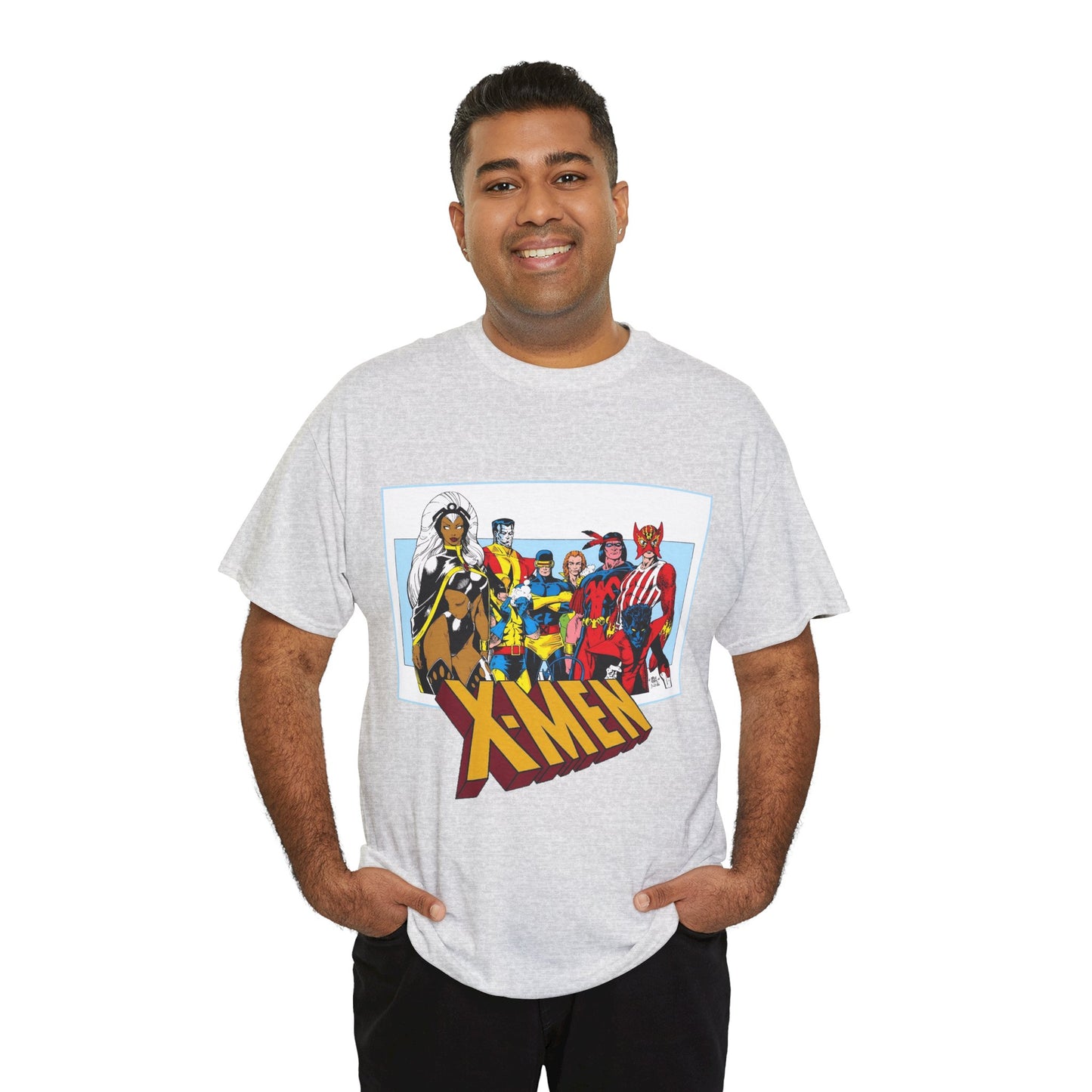 X-Men T-Shirt - Arthur Adams Art - Cyclops, Nightcrawler, Storm, Wolverine, Thunderbird, Sunfire, Banshee - Marvel Comics