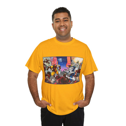 Wolverine & Punisher T-Shirt - Jim Lee Art - Vs The Hand - Marvel Comics