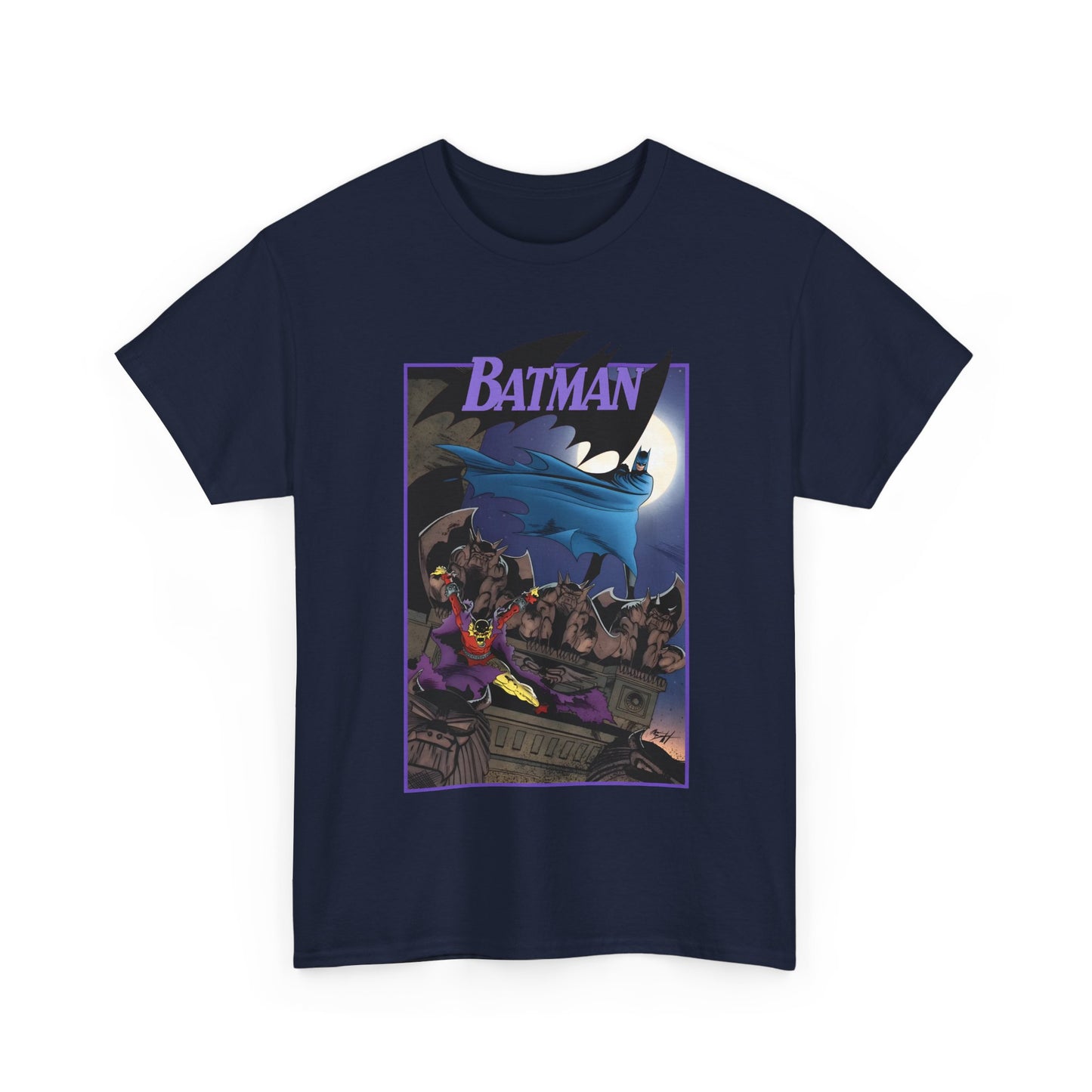 Batman T-Shirt - Norm Breyfogle Art - Etrigan, the Demon - Gotham City and Gargoyles - DC Comics
