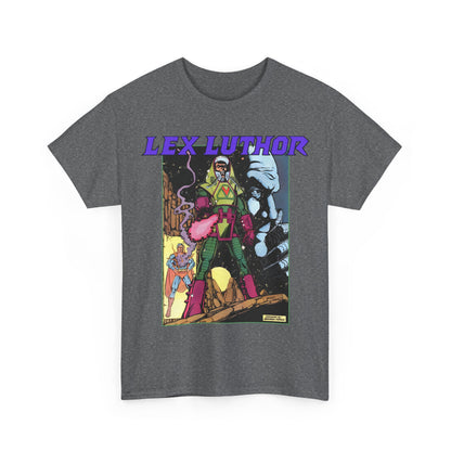 Lex Luthor T-Shirt - George Perez Art - 1980s DC Comics - Action Comics Armor - Inspiration for Super Powers Figure - Superman Enemy