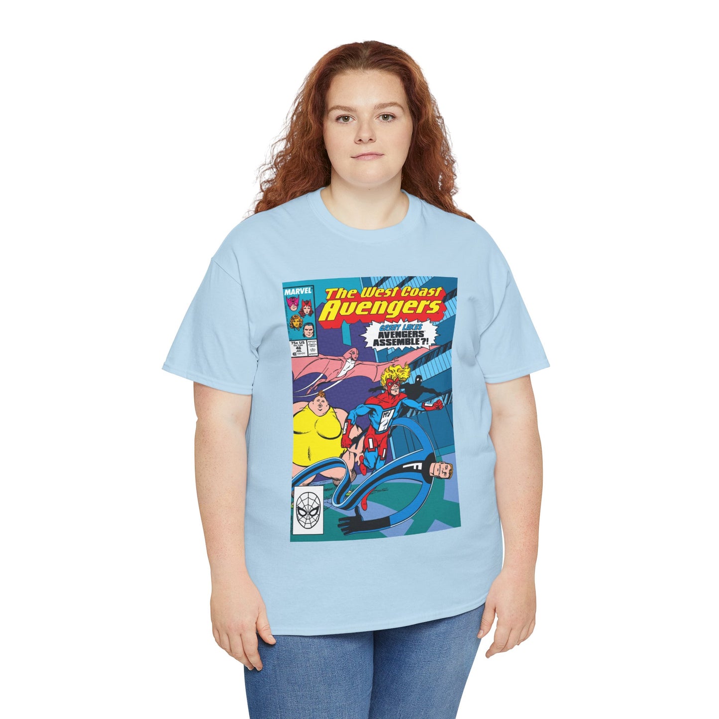 West Coast Avengers #46 T-Shirt - John Byrne Art - Great Lakes Avengers Appearance - Marvel Comics