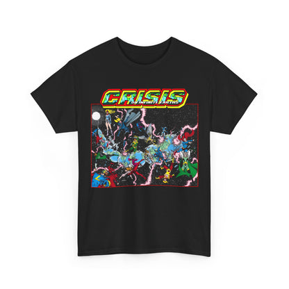 Crisis on Infinite Earths T-Shirt - George Perez Art - #1 Cover, First Issue - Harbinger, Pariah, Obsidian, Firestorm - DC Comics