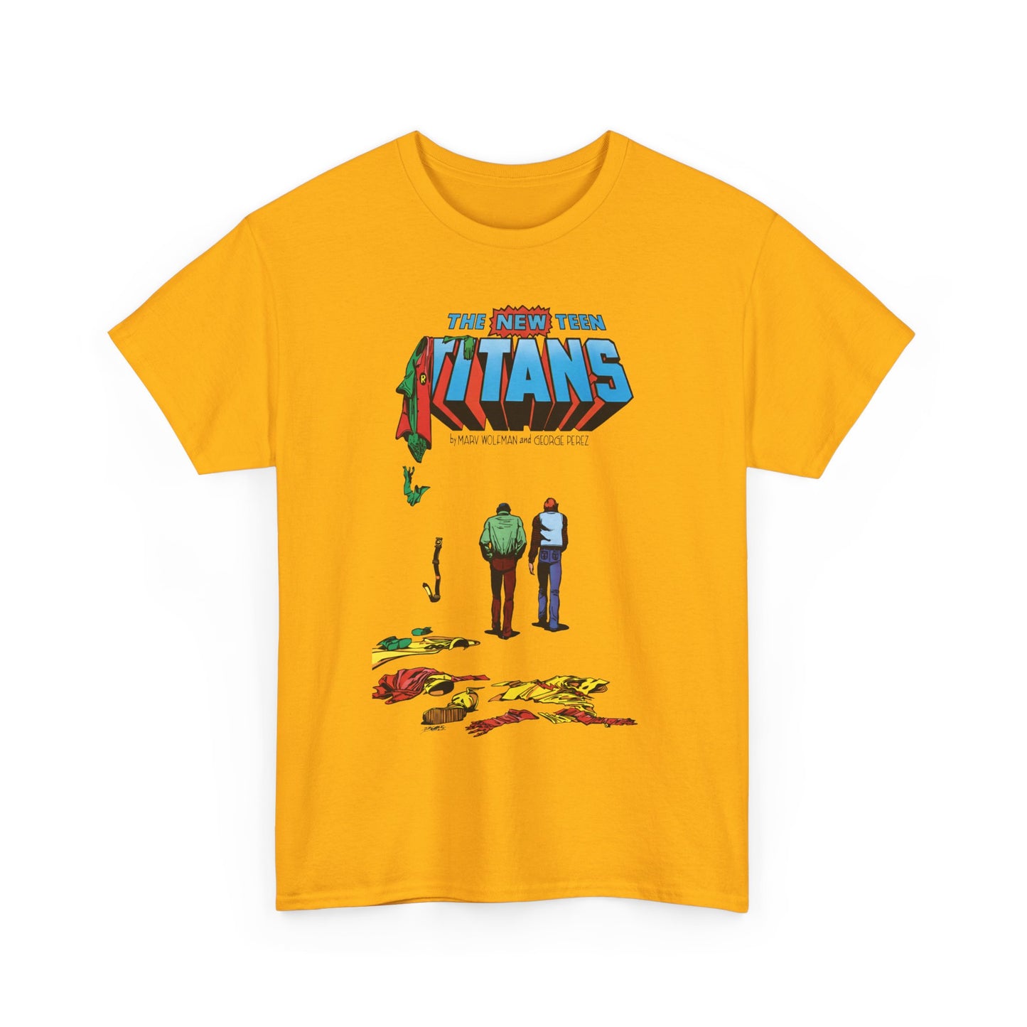 New Teen Titans T-Shirt - George Perez Art - Robin, Kid Flash Quitting - #39 Cover - DC Comics