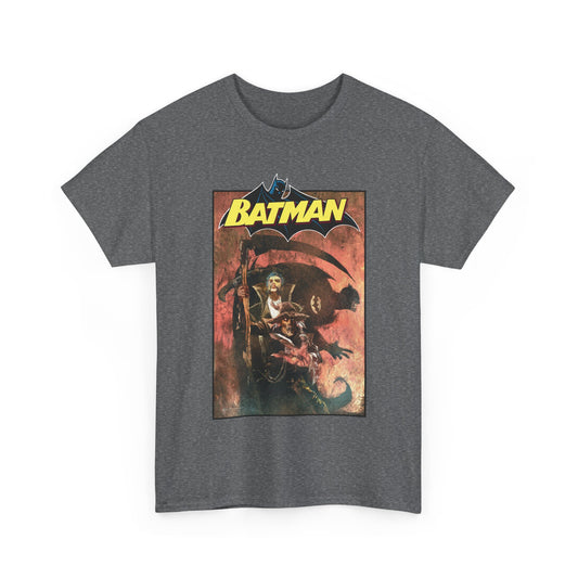 Batman T-Shirt - Bill Sienkiewicz Art - With Scarecrow & Ra's Al Ghul - DC Comics