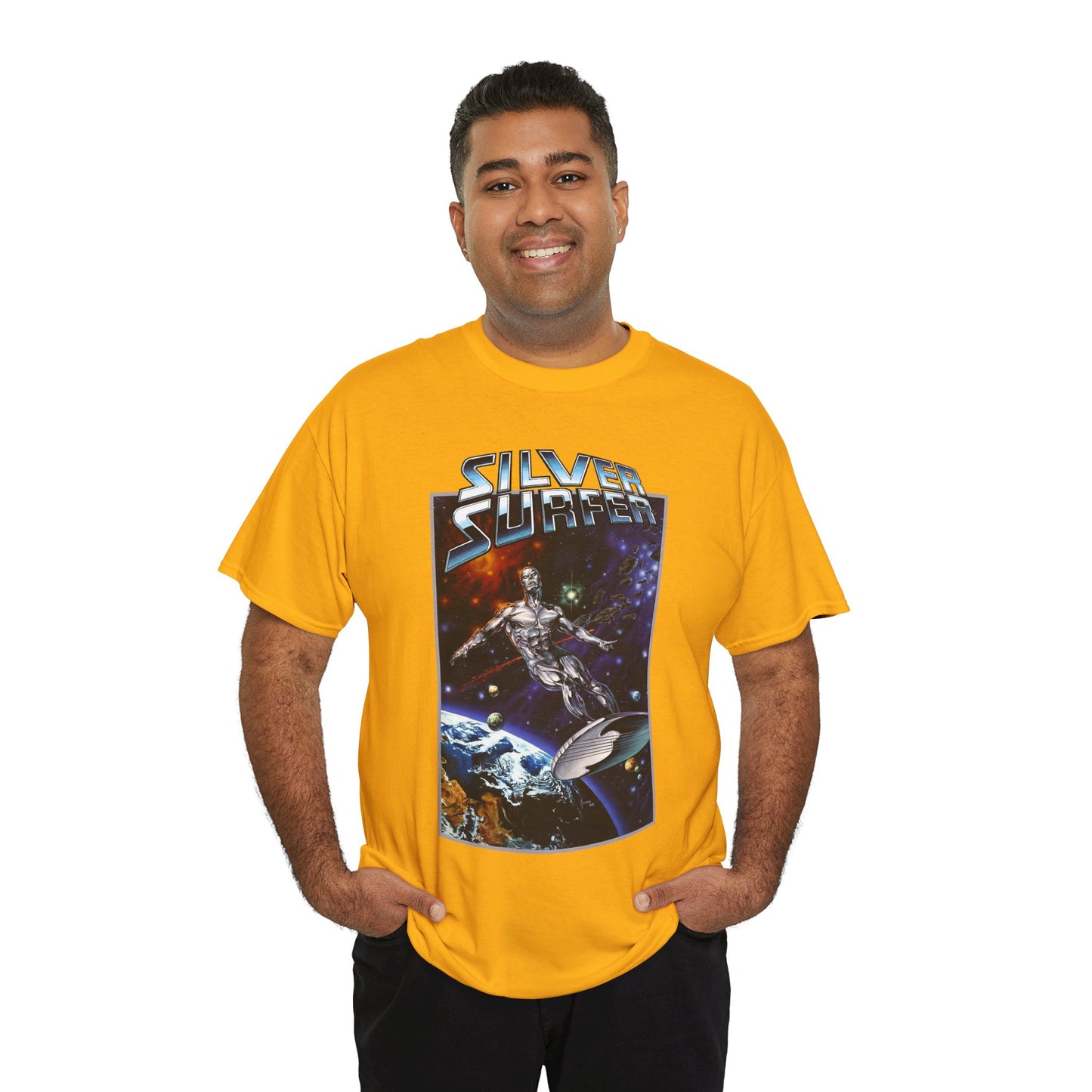 Silver Surfer T-Shirt - Amazing Joe Jusko Art - Marvel Comics Character - Former Herald of Galactus - Fantastic Four Connection - Norrin Radd