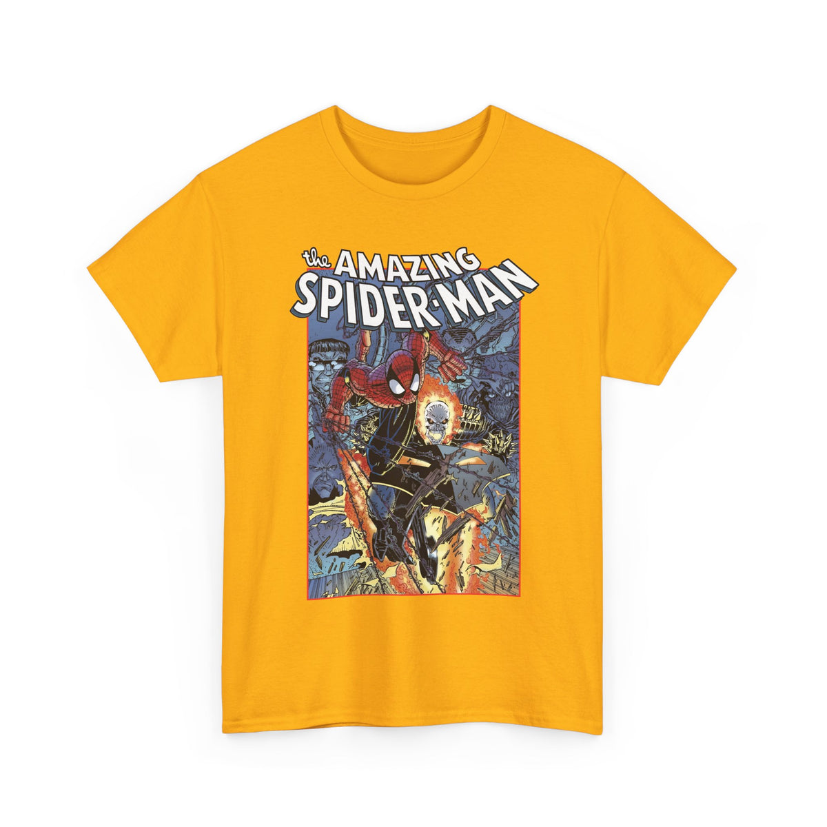 Amazing Spider-Man & Ghost Rider T-Shirt - Erik Larsen Art - Sinister Six - Marvel Comics